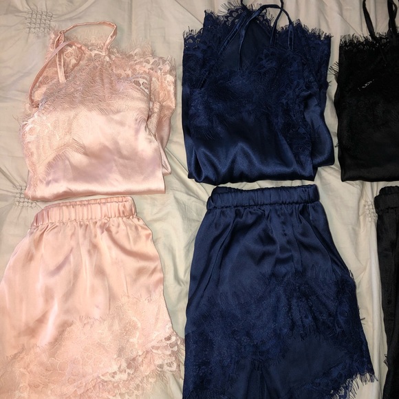 3 Sets BooHoo Eyelash Lace Trim Cami & Short Sz 6 - Picture 6 of 12